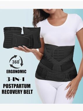 MAMODY 3-in-1 Postpartum Recovery Belt - Black